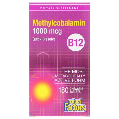  Natural Factors Methylcobalamin B12, 70 , 1000 , 180 . 3111