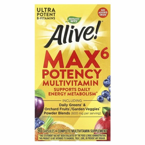 Nature's Way Alive! Max6 Potency (   ) 90  3225