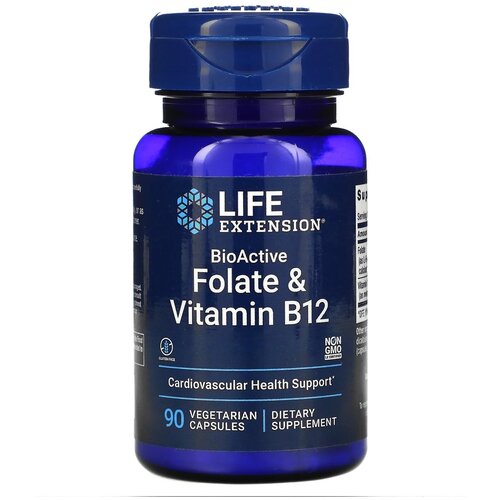  Life Extension BioActive Folate & Vitamin B12, 40 , 100 , 90 . 1589