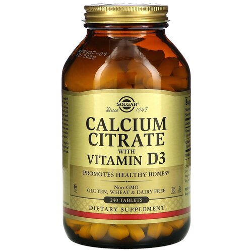 Solgar Calcium Citrate with Vitamin D3 ., 240 . 5490