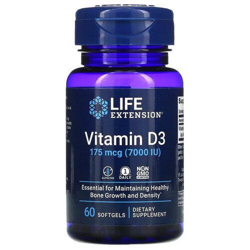  Life Extension Vitamin D3, 100 , 7000 , 60 . 1540