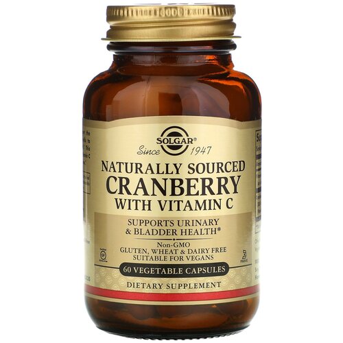 Solgar Natural Cranberry with Vitamin C ., 270 , 60 . 1654