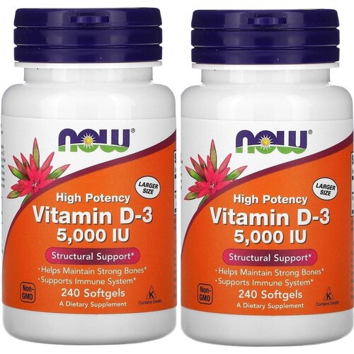 NOW  3, Vitamin D-3 5000 , 240  ,  2  3193