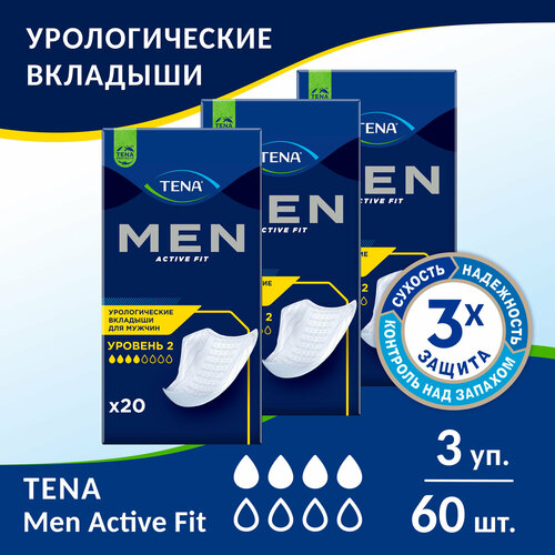    Tena Men Active Fit Level 2, 20 . x 3 . 3700