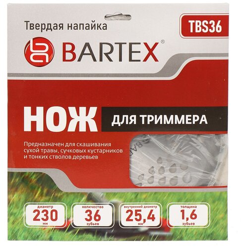    36 , 230 , 25.4 , 1.6 , Bartex, TBS36,    553