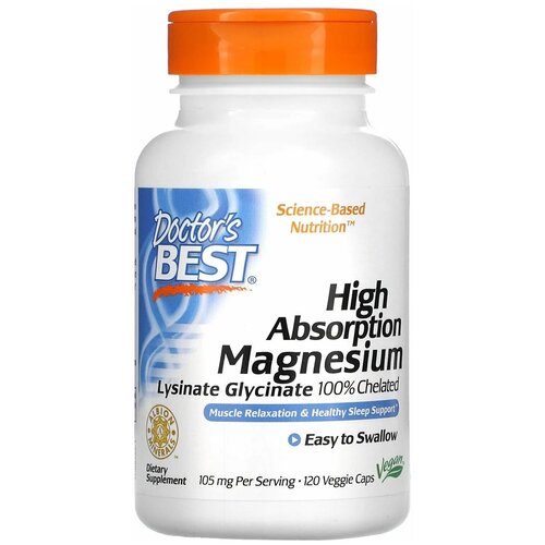  Doctor's Best High Absorption Magnesium Chelated Lysinate Glycinate 105 , 140 , 120 . 2208