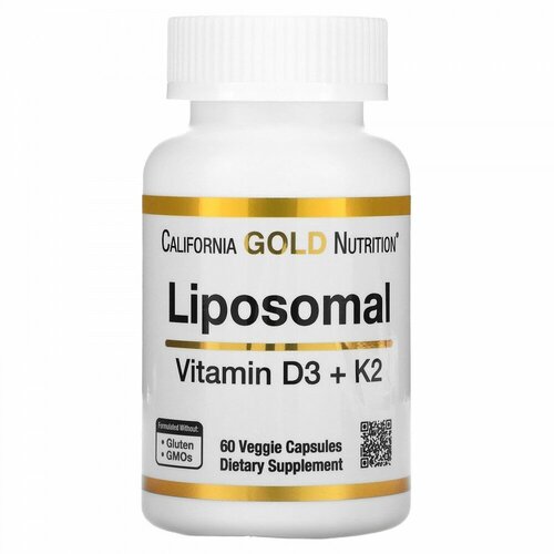 California Gold Nutrition Liposomal Vitamin K2+ D3 (  K2  D3) 60   3804