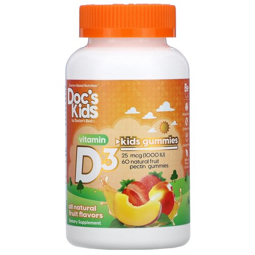  Doctor's Best Doc's Kids Vitamin D3 Gummies    25  (1000 ), 230 , 1000 ME, 60 . 2834