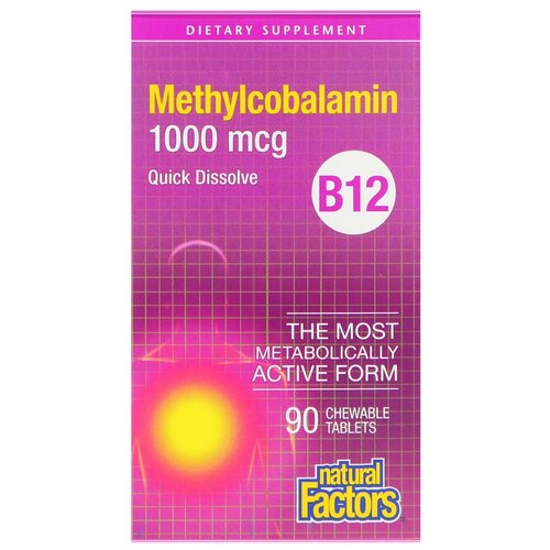  Natural Factors Methylcobalamin B12, 80 , 1000 , 90 . 2128