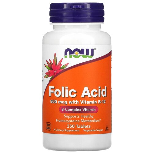  NOW Folic Acid with Vitamin B-12, 80 , 250 . 1890