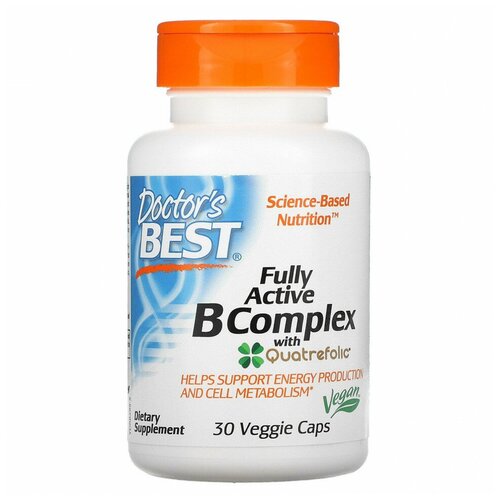 Doctor`s Best Fully Active B Complex with Quatrefolic 30   (Doctor's Best) 2499