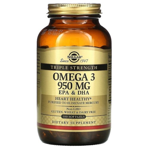 Solgar, Omega 3, EPA & DHA, Triple Strength, 950 mg, -3,   ,  , 950 , 100  3800