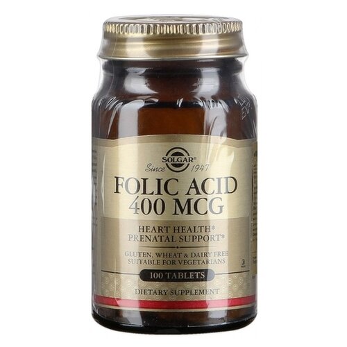 Solgar Folic Acid ., 400 , 60 , 100 . 1199