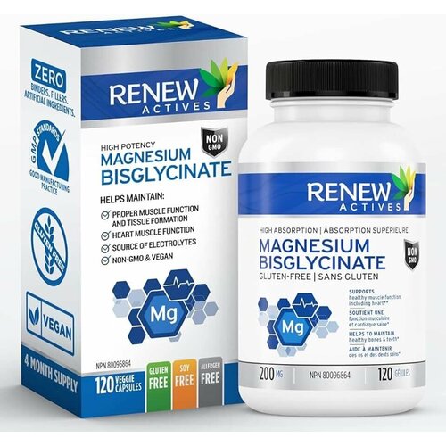 Magnesium Biglycinate, Renew Actives,   - 200 , 120  825