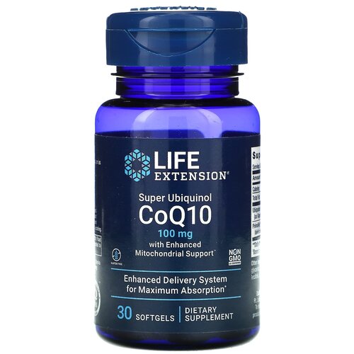  Life Extension Super Ubiquinol CoQ10 with Enhanced Mitochondrial Support, 50 , 100 , 30 . 3690