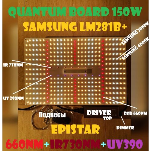 New Premium Quantum board 150w Samsung LM281B+          240  , ,    11999 