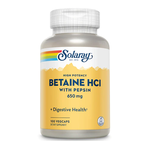 Solaray Betaine HCL with Pepsin 650  100  2446