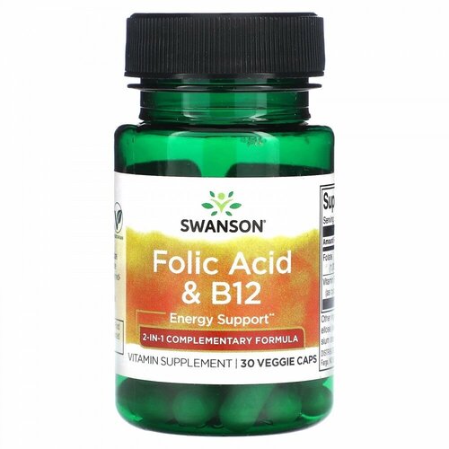 Swanson Folic Acid & B12, 30 ., ,    578 