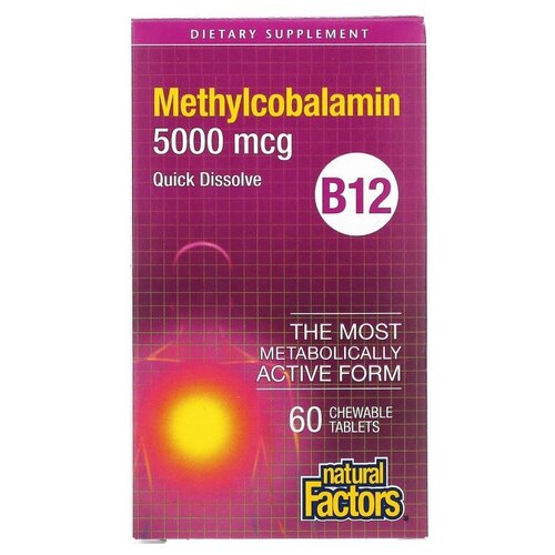  Natural Factors Methylcobalamin B12, 90 , 5000 , 60 . 2744