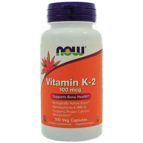 NOW Vitamin K-2 100 mcg, 100 . 8250