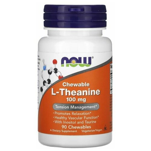 NOW L-Theanine 100 mg 90 chewables /  - 100  90  , ,    3003 