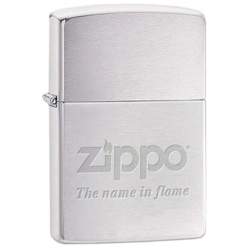    ZIPPO 200 Name in flame   Brushed Chrome 5210
