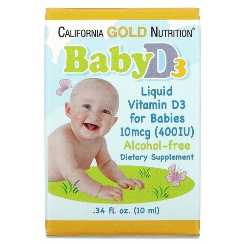 California Gold Nutrition Baby Vitamin D3 Liquid ., 10 , 10  990