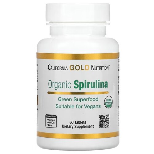 California Gold Nutrition Organic Spirulina ., 500 , 50 , 60 . 1100