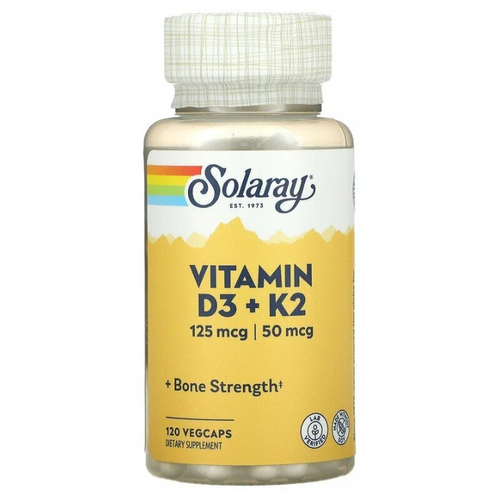  Solaray Vitamin D3 + K2, 130 , 120 . 5180