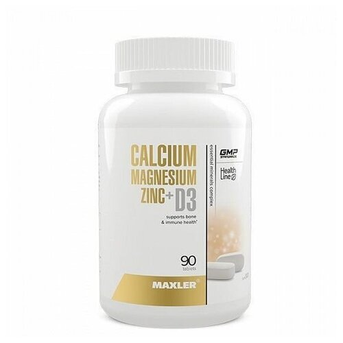 ������� & ������ MAXLER (USA) Calcium Magnesium Zinc + D3 90 ��������, �����������, ����, ������ ������ �� 2611 ���