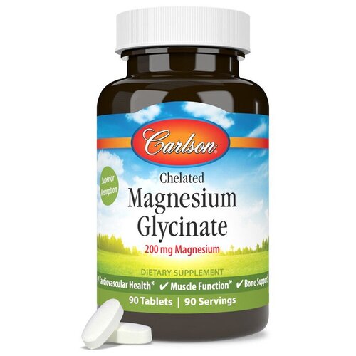 Carlson Chelated Magnesium Glycinate 200  90  3499