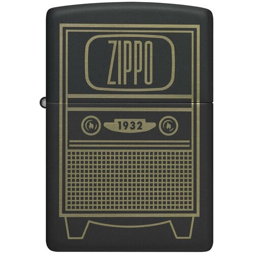    ZIPPO Classic 48619 Vintage TV Design   Black Matte -   ZIPPO, ,    5330 