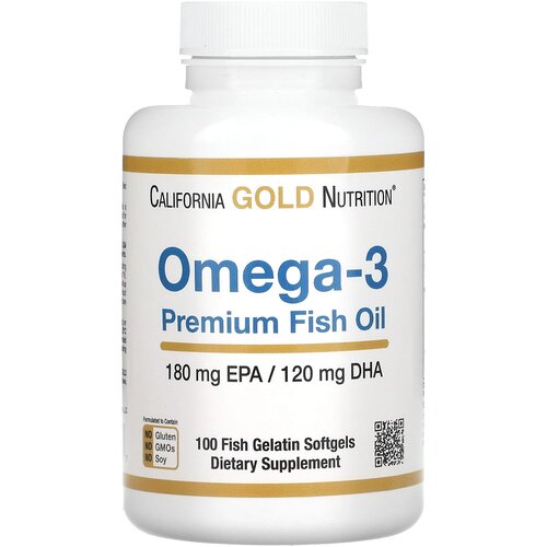 California Gold Nutrition Omega-3 Premium Fish Oil ., 180 , 100 . 950