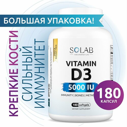 SOLAB  3, , D3 5000 ME Vitamin D 3  3 , 180   ,  ,  654